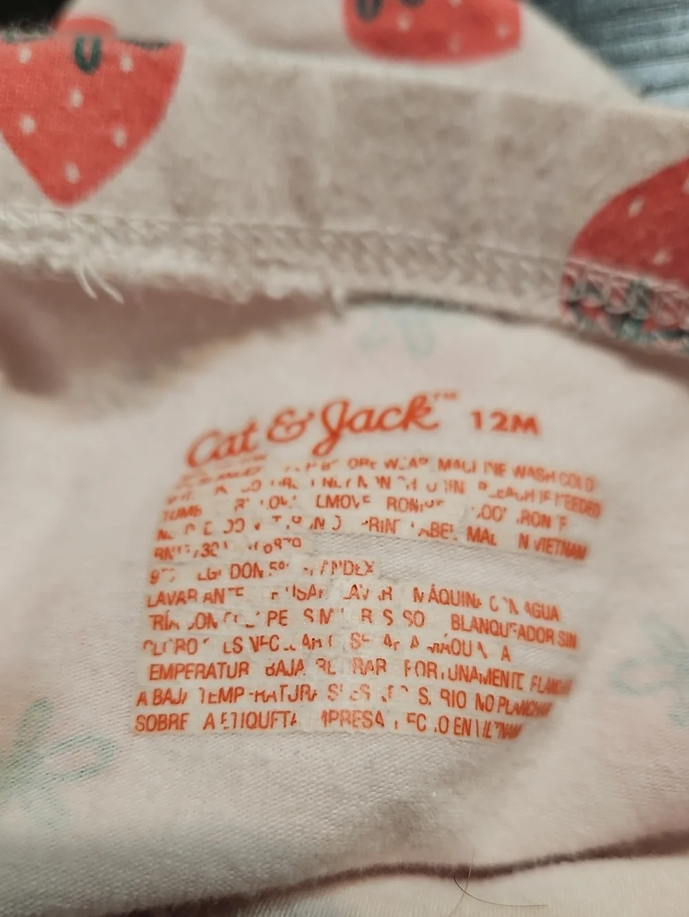 Cat & Jack Light Pink Shorts with Red Strawberry Print